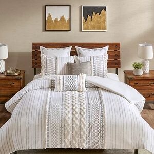 Elegant Ink+Ivy IMANI Coverlet Set Cream Bedding Set From MACY'S